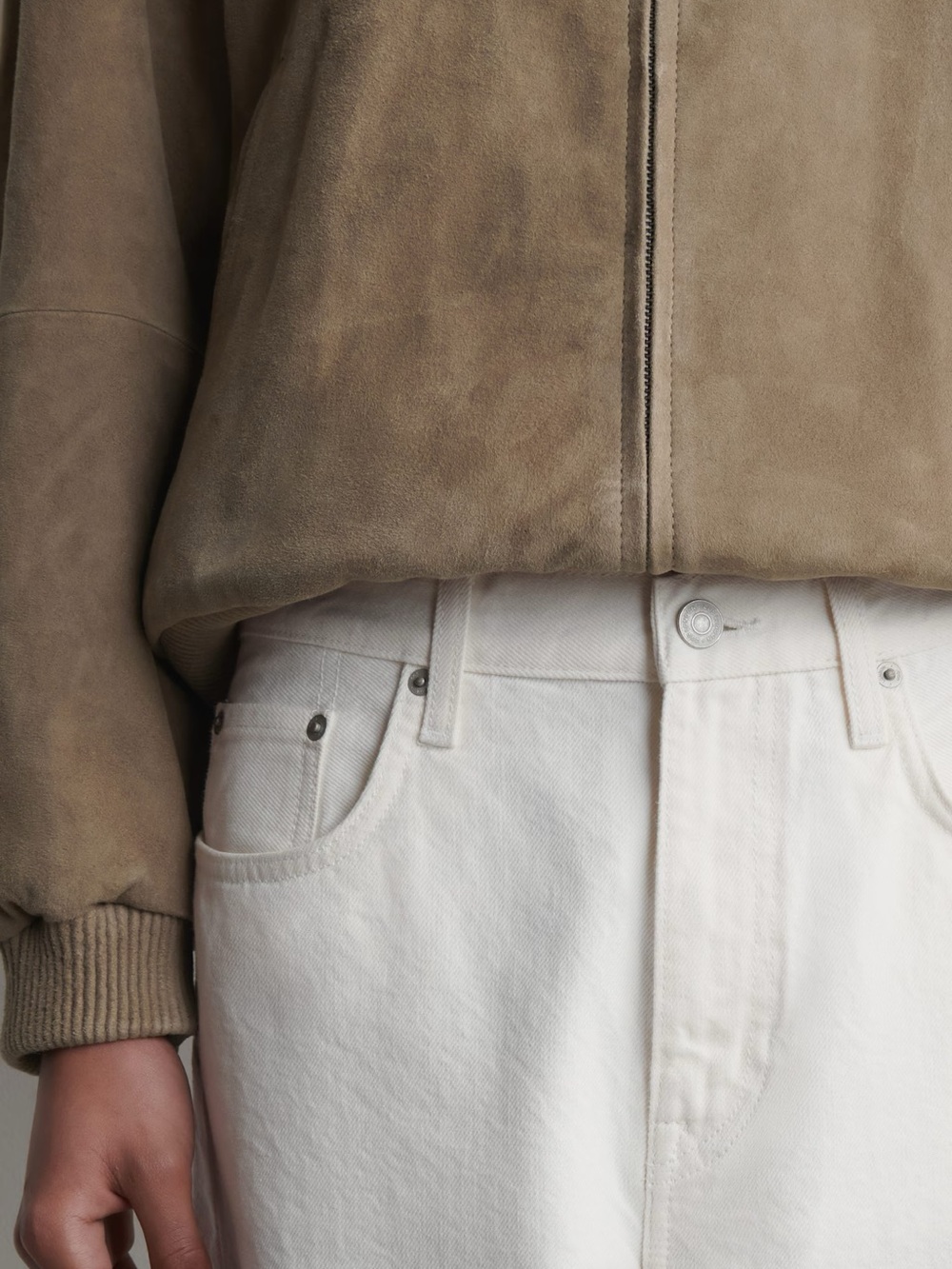 NWOT COS Bay Barrel Leg Jeans Cream White - Sz 10 - Picture 4 of 9